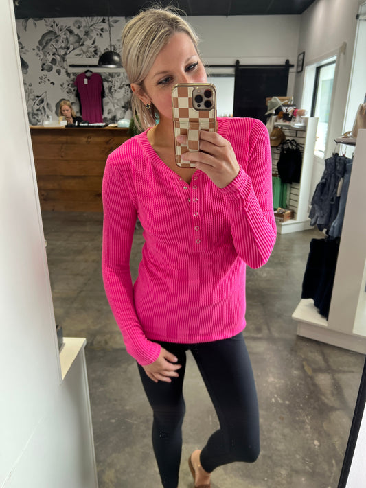 Ribbed Zenana Long Sleeve