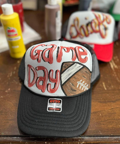 Custom HAND PAINTED Trucker Hats