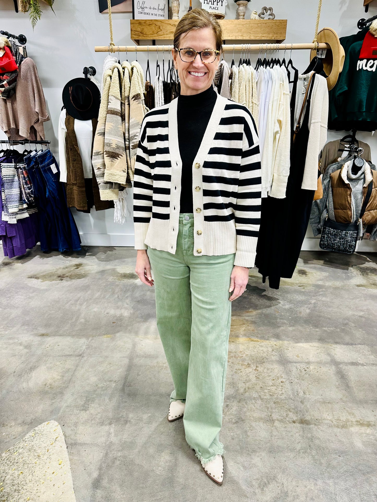 RISEN Full Size Raw Hem Wide-Leg Jeans