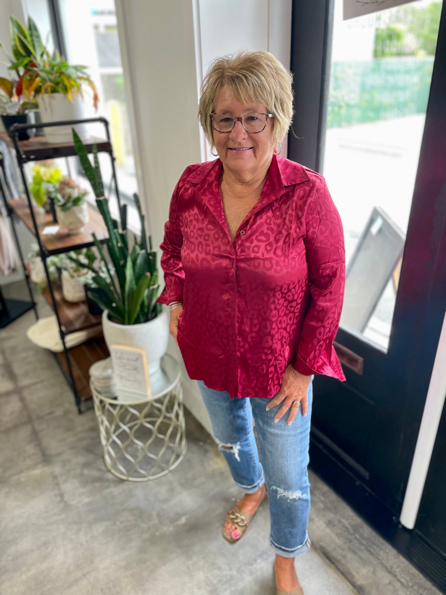 Stylish Leopard Collared Shirt