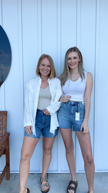 Judy Blue Rhinestone Denim Shorts Style (Perfect Concert Shorts) Style 150274