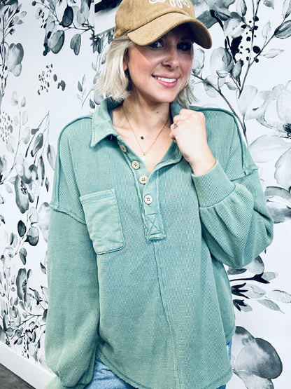 Crazy About You Waffle Top