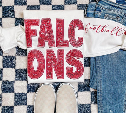 Faux Sequin Football Sweatshirts Sku 1 🏈 Ravens|Bills|Bangles|Browns|Texans|Colts|Jaguars|Chiefs|Raiders|Chargers|Dolphins|Raiders