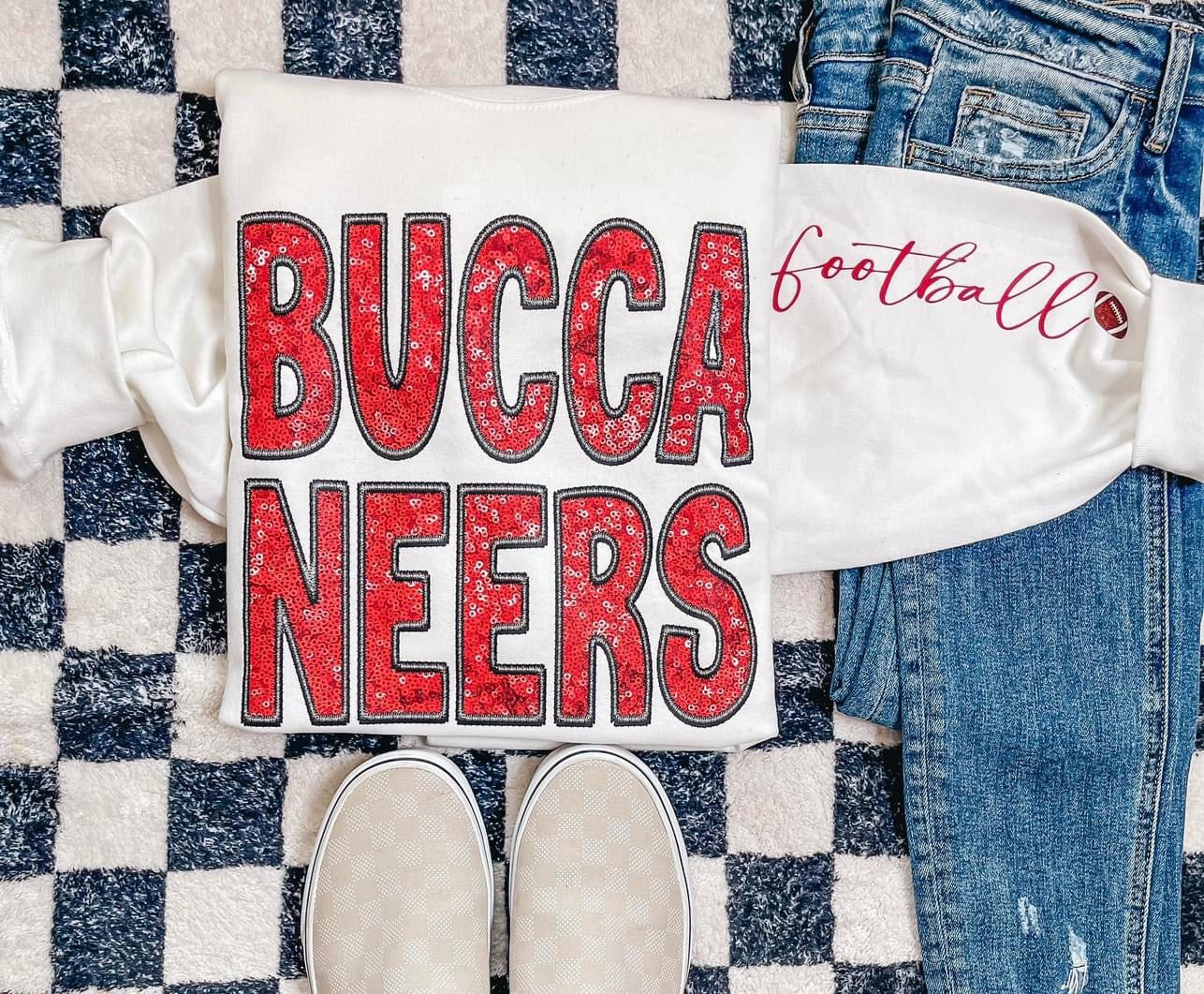 Faux Sequin Football Sweatshirts Sku 1 🏈 Ravens|Bills|Bangles|Browns|Texans|Colts|Jaguars|Chiefs|Raiders|Chargers|Dolphins|Raiders