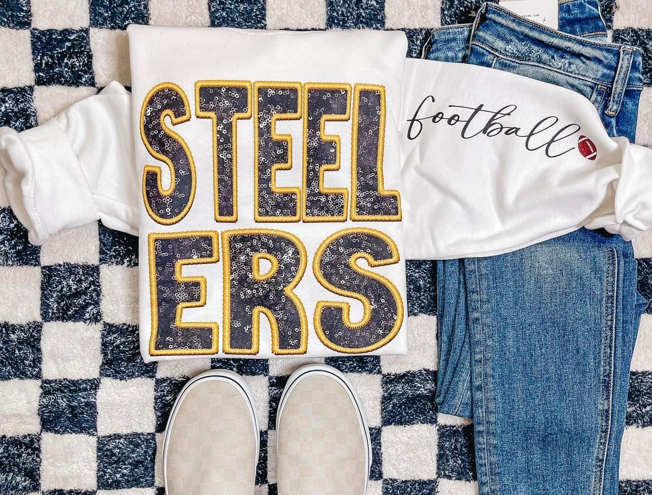 Faux Sequin Football Sweatshirts Sku 1 🏈 Ravens|Bills|Bangles|Browns|Texans|Colts|Jaguars|Chiefs|Raiders|Chargers|Dolphins|Raiders