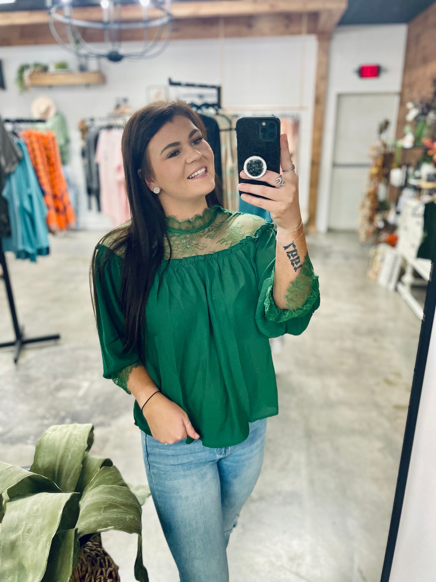 Live In The Moment Lace Blouse