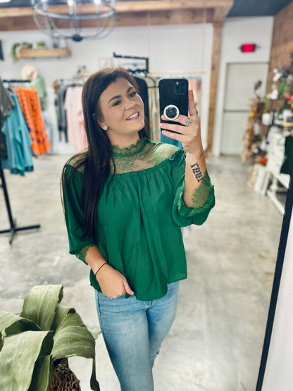 Live In The Moment Lace Blouse