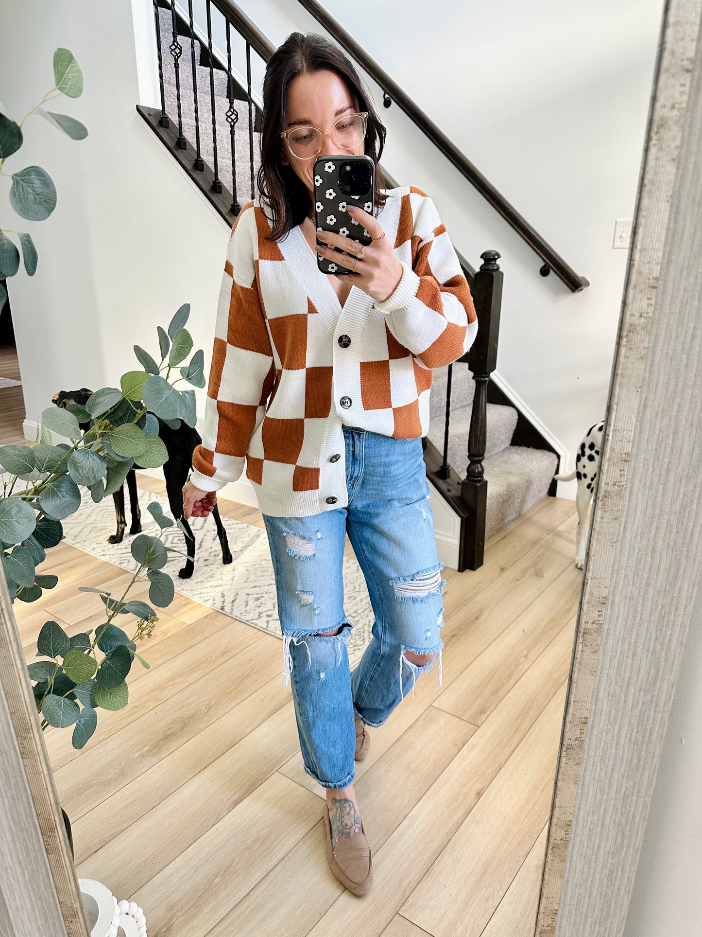Checkered Vibes Cardi