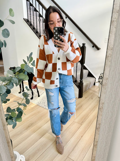 Checkered Vibes Cardi