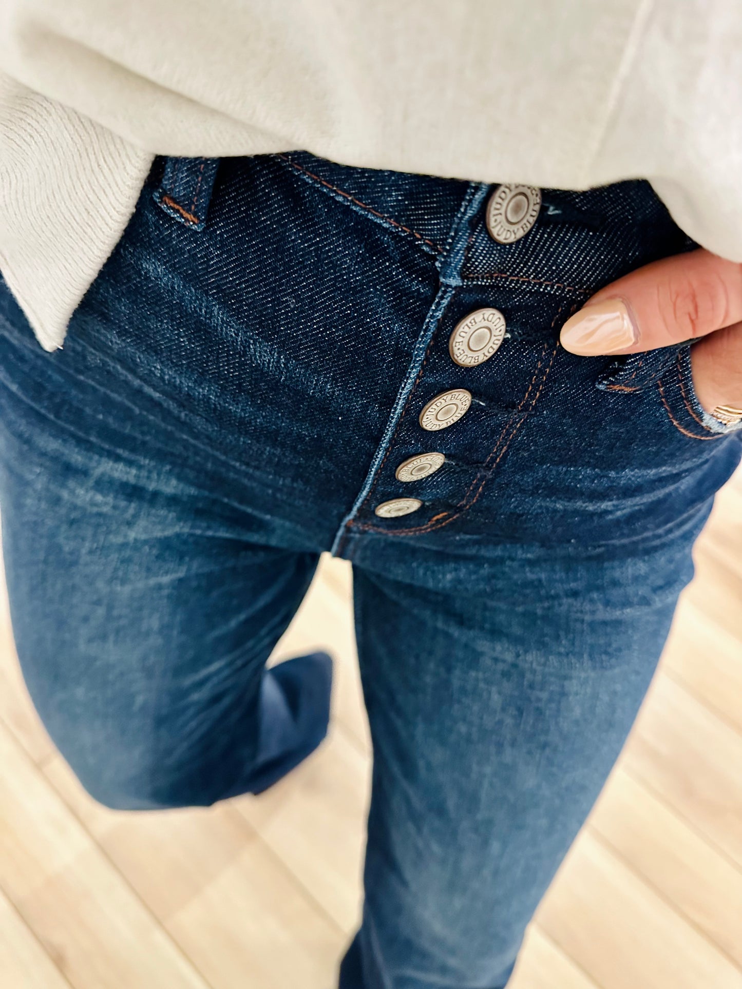 Judy Blue Full Size Button-Fly Straight Jeans