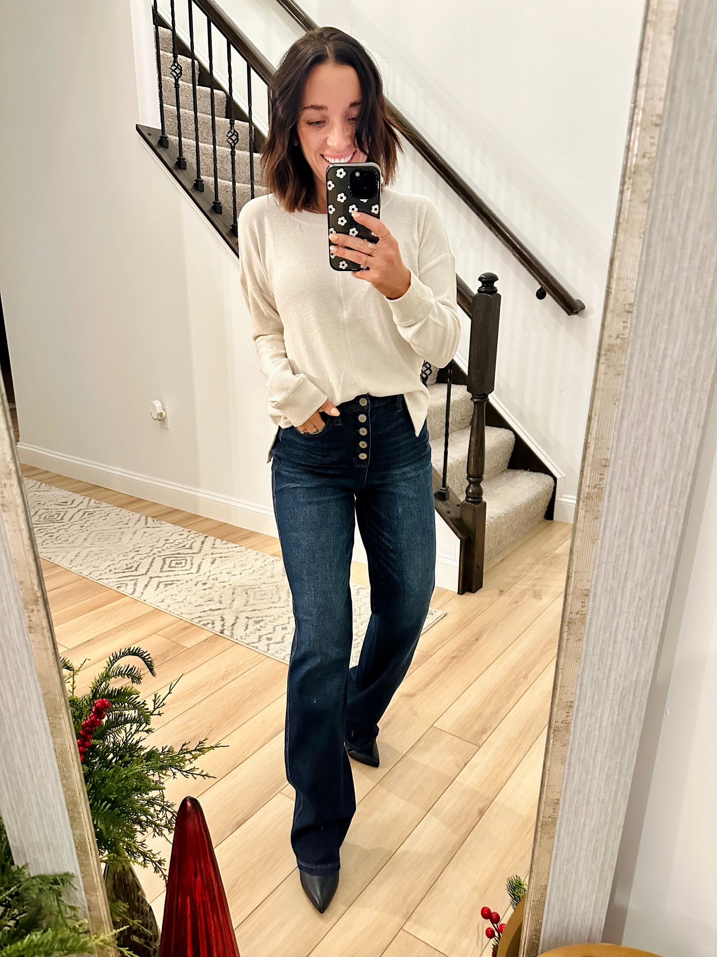 Judy Blue Full Size Button-Fly Straight Jeans