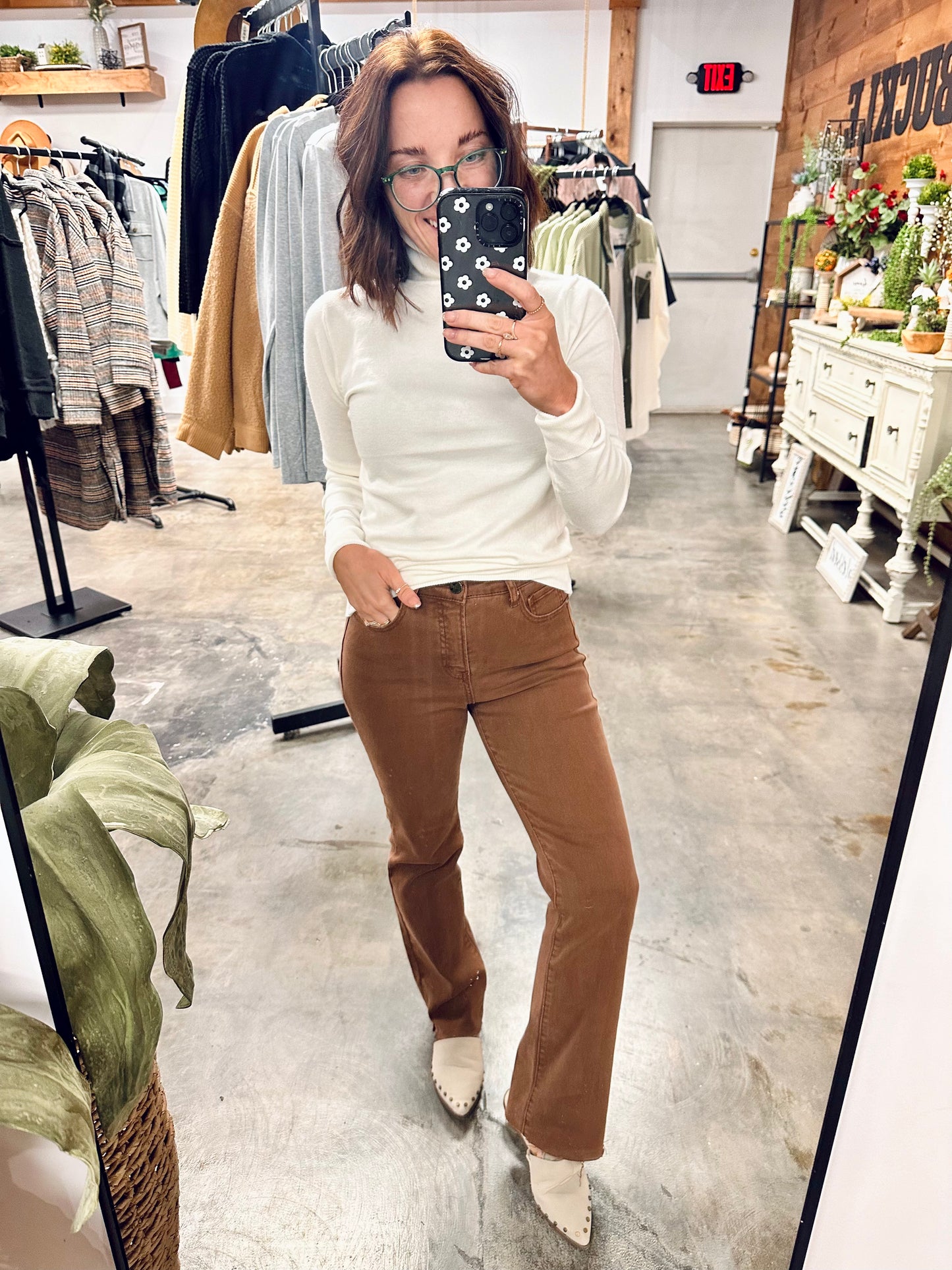 RISEN Full Size High Rise Tummy Control Straight Jeans