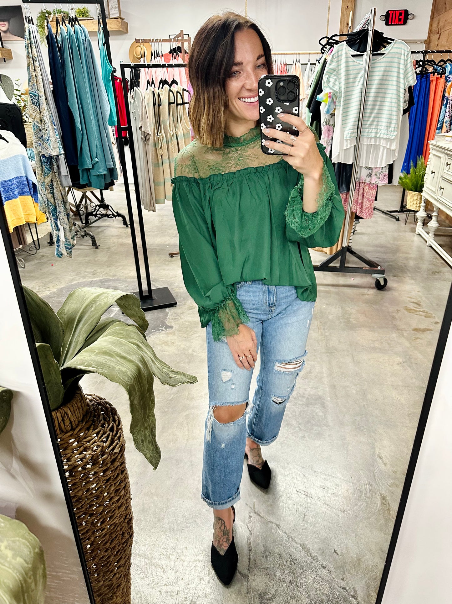 Live In The Moment Lace Blouse