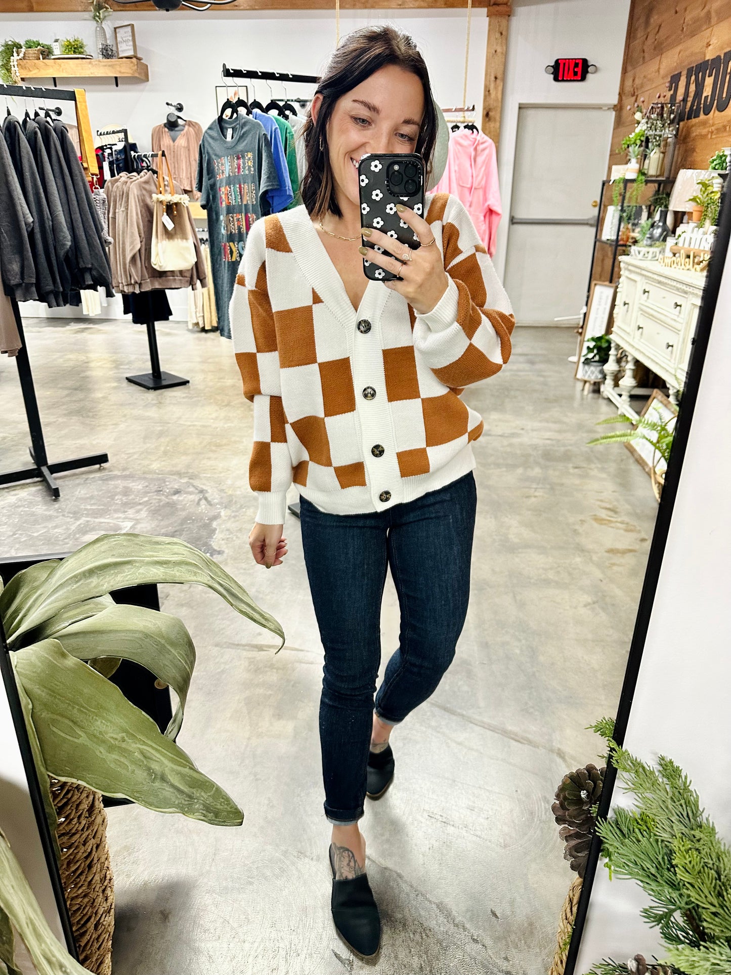 Checkered Vibes Cardi