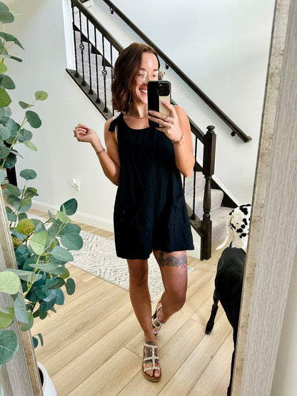 Pocketed Wide Strap Overalls