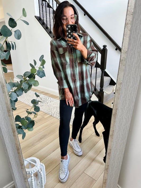 $20 SALE Out Of Touch Plaid Flannel