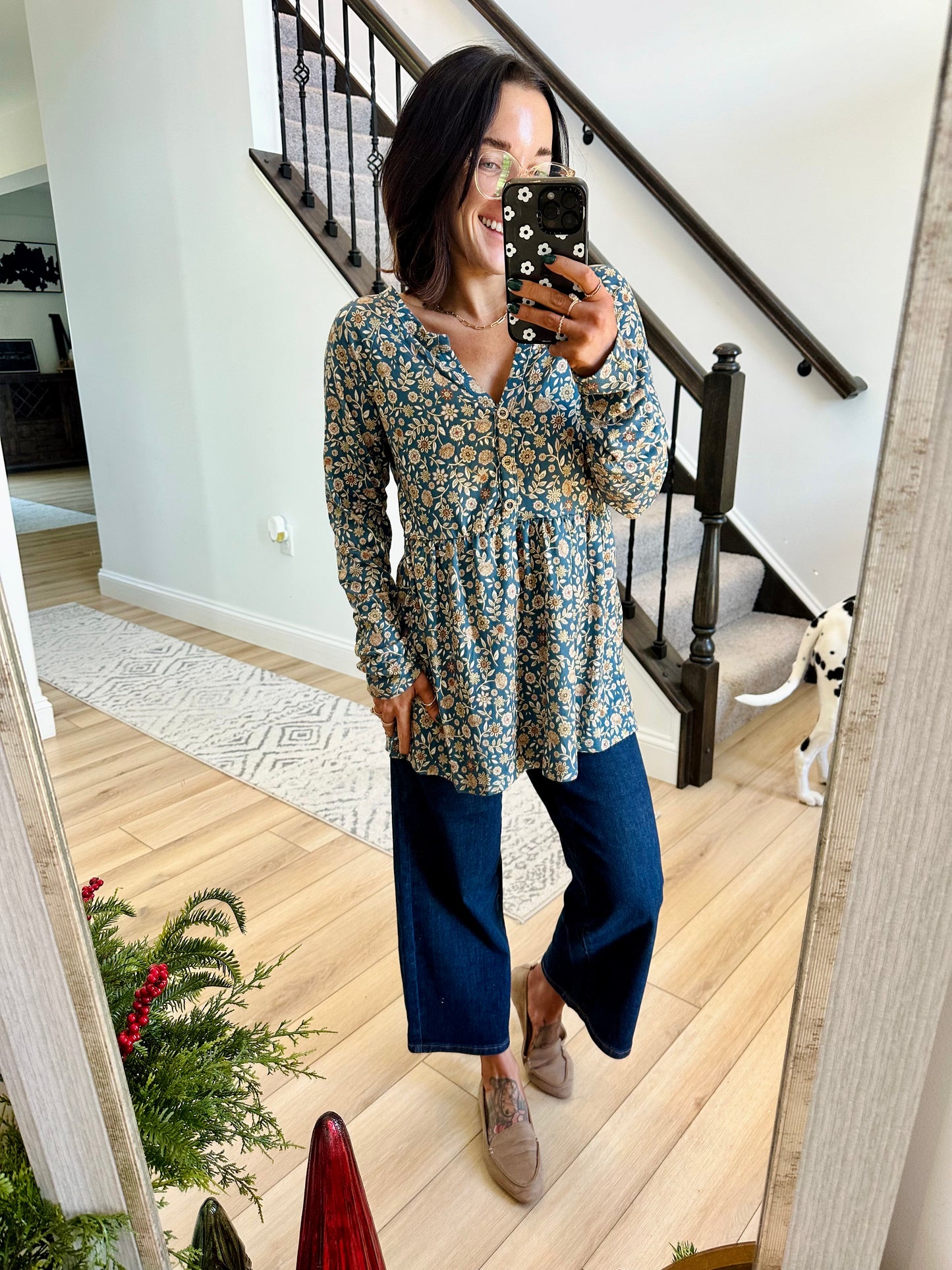 Vintage Floral Blouse
