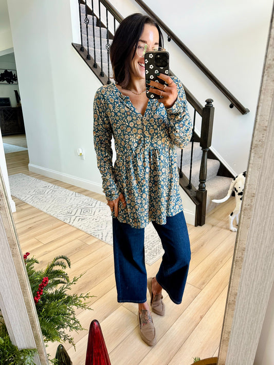 Vintage Floral Blouse