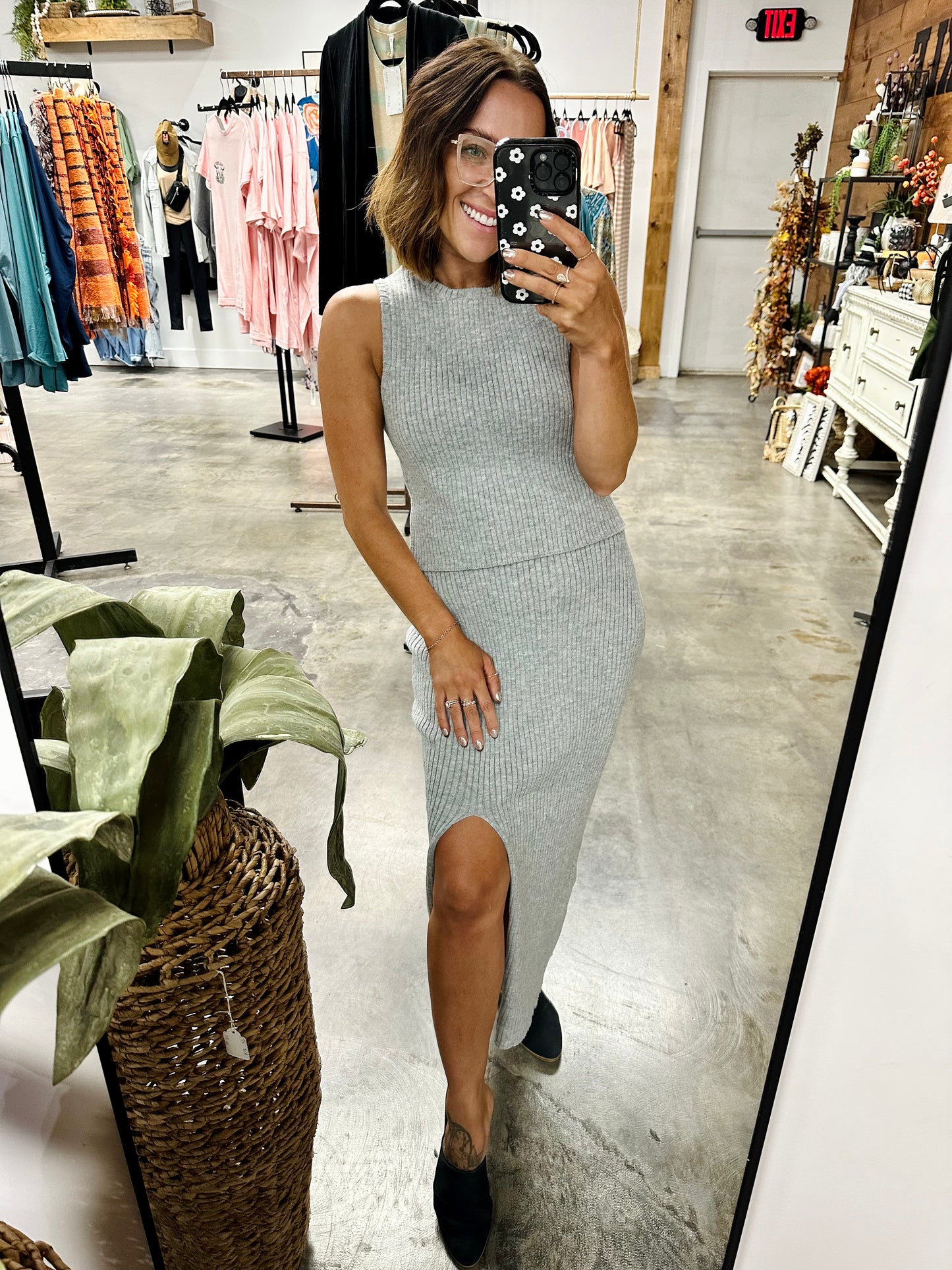 She's All That Fitted Two-Piece Skirt Set