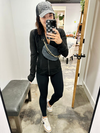 Printed PU Leather Sling Bag