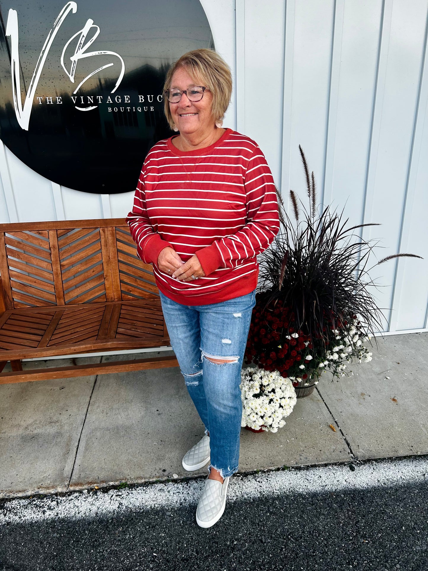 Evening Walks Striped Top