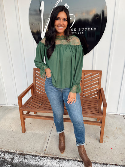 Live In The Moment Lace Blouse