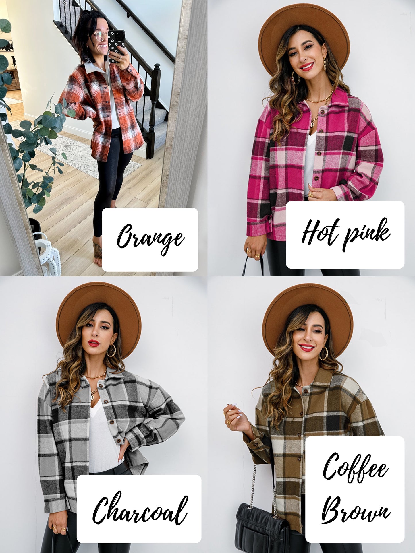 Plaid Button-Down Jacket