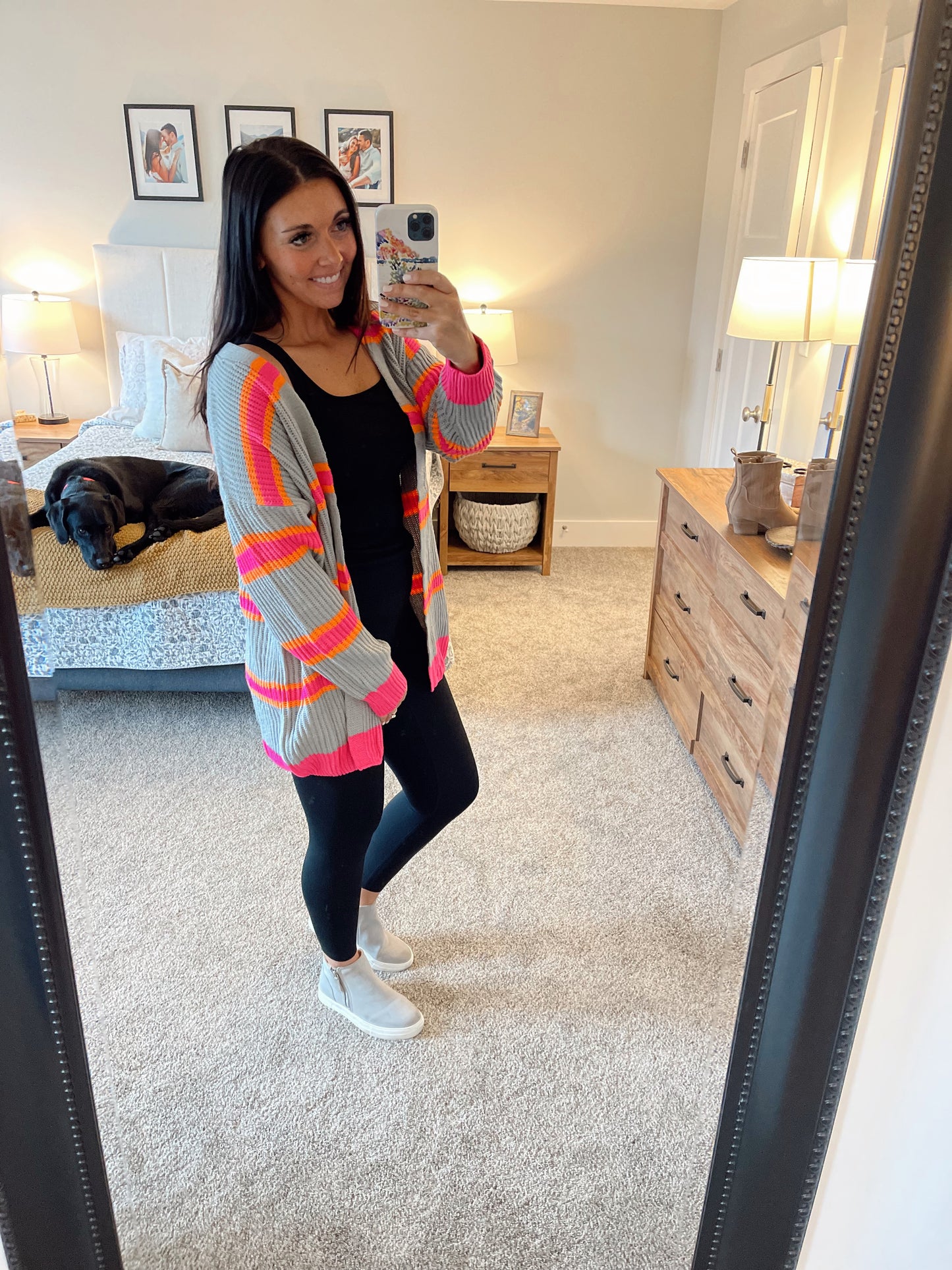 Ribbed Long Sleeve Cardigan