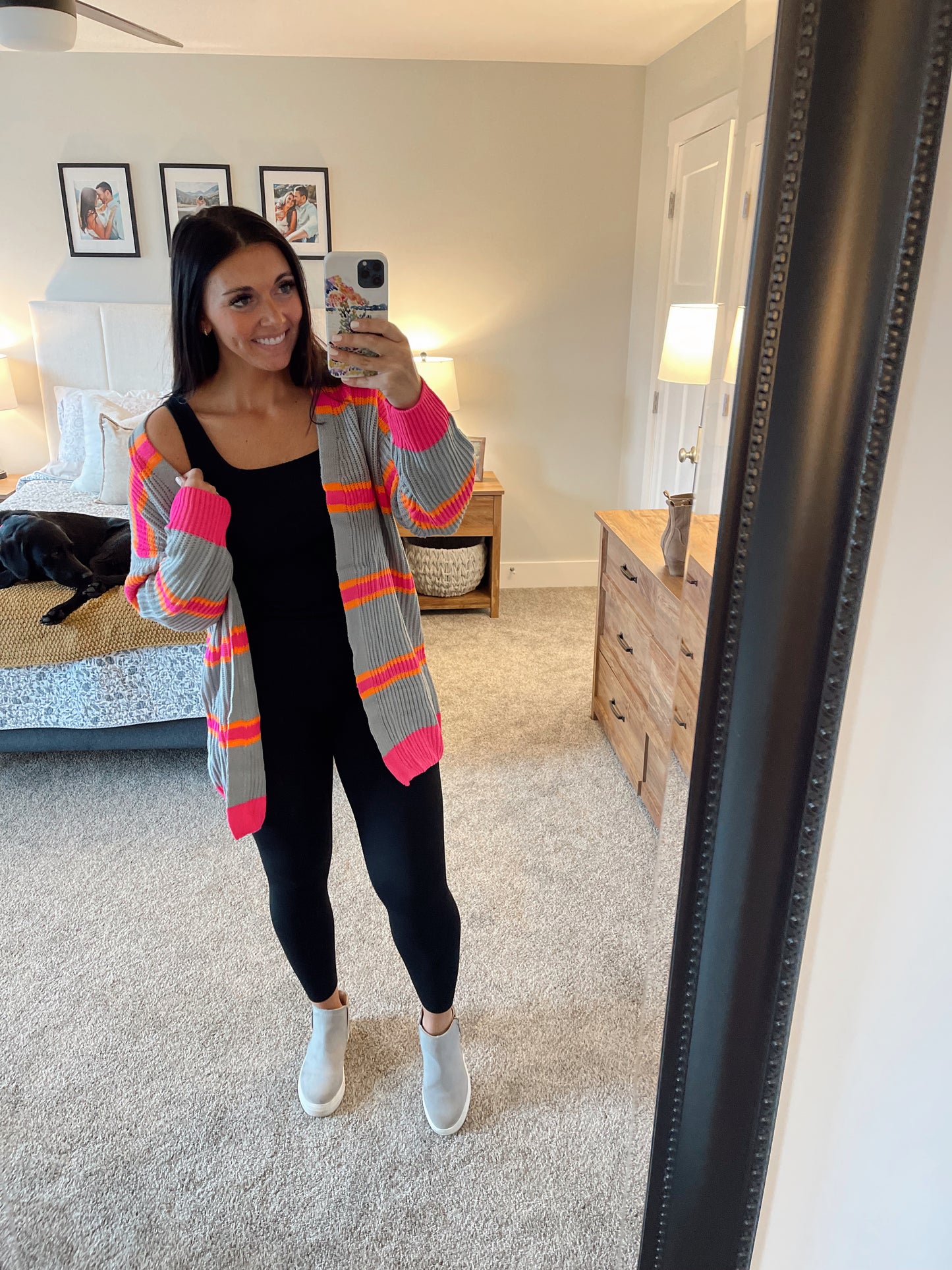 Ribbed Long Sleeve Cardigan