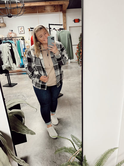 Plaid Button-Down Jacket