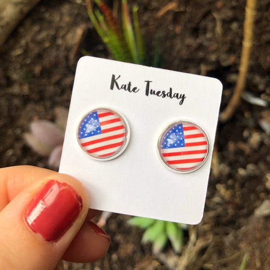 American Flag Earrings