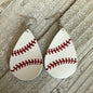 Baseball Leather Hang Earrings Sport