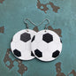 Soccer Faux Leather Hang Earrings