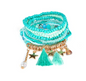 Aqua Under The Sea Beaded Stretchy Bracelet