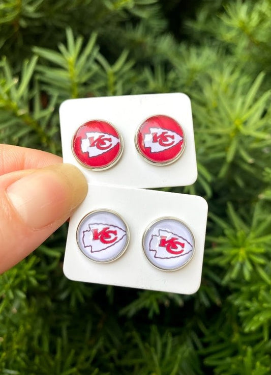 Kansas City Chiefs Stud Earrings Pair