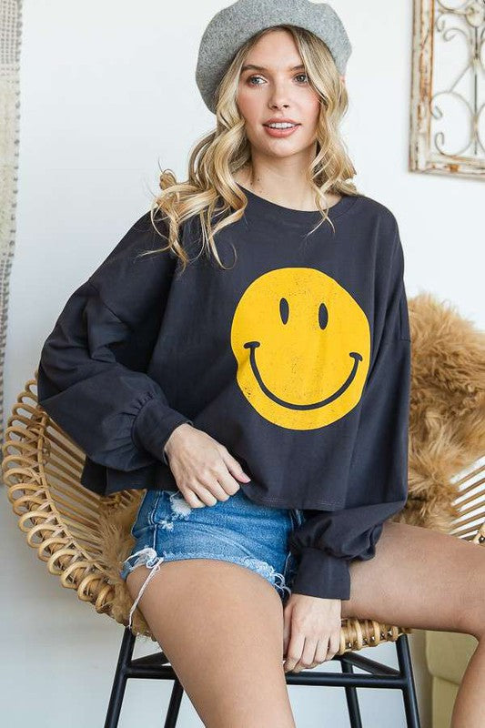 Smiley Cropped Tee