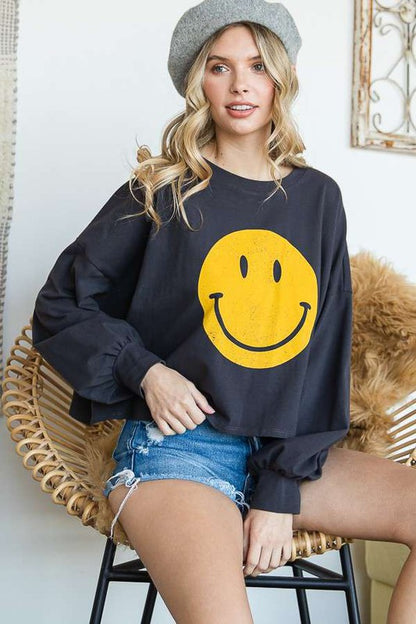 Smiley Cropped Tee