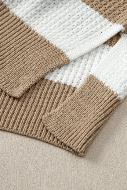 Setting Goals Color Block Sweater