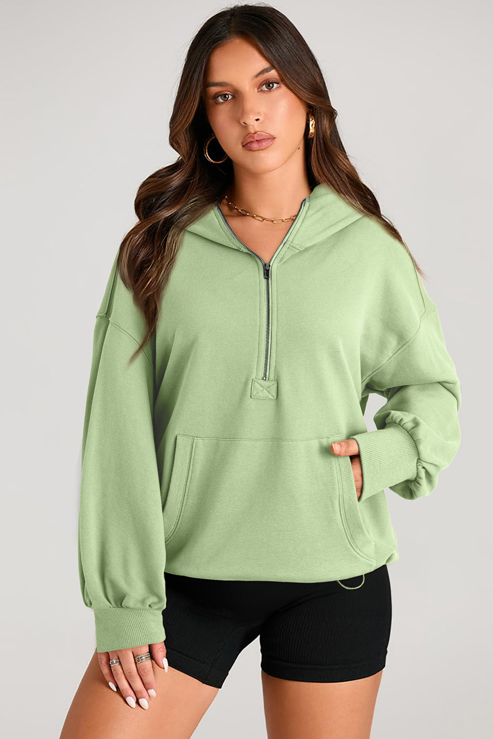 Hannah Half Zip Up Hoodie