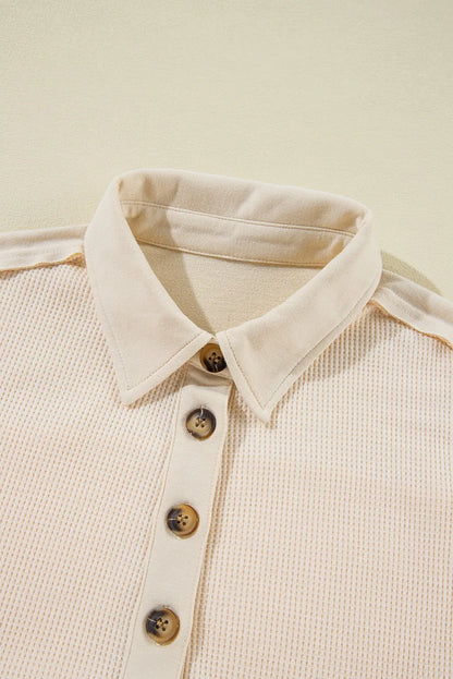 Mindy Quarter Button Up Top