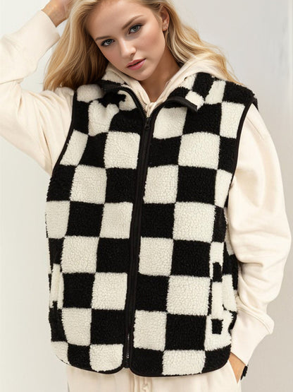 Basic Babe Checkered Vest