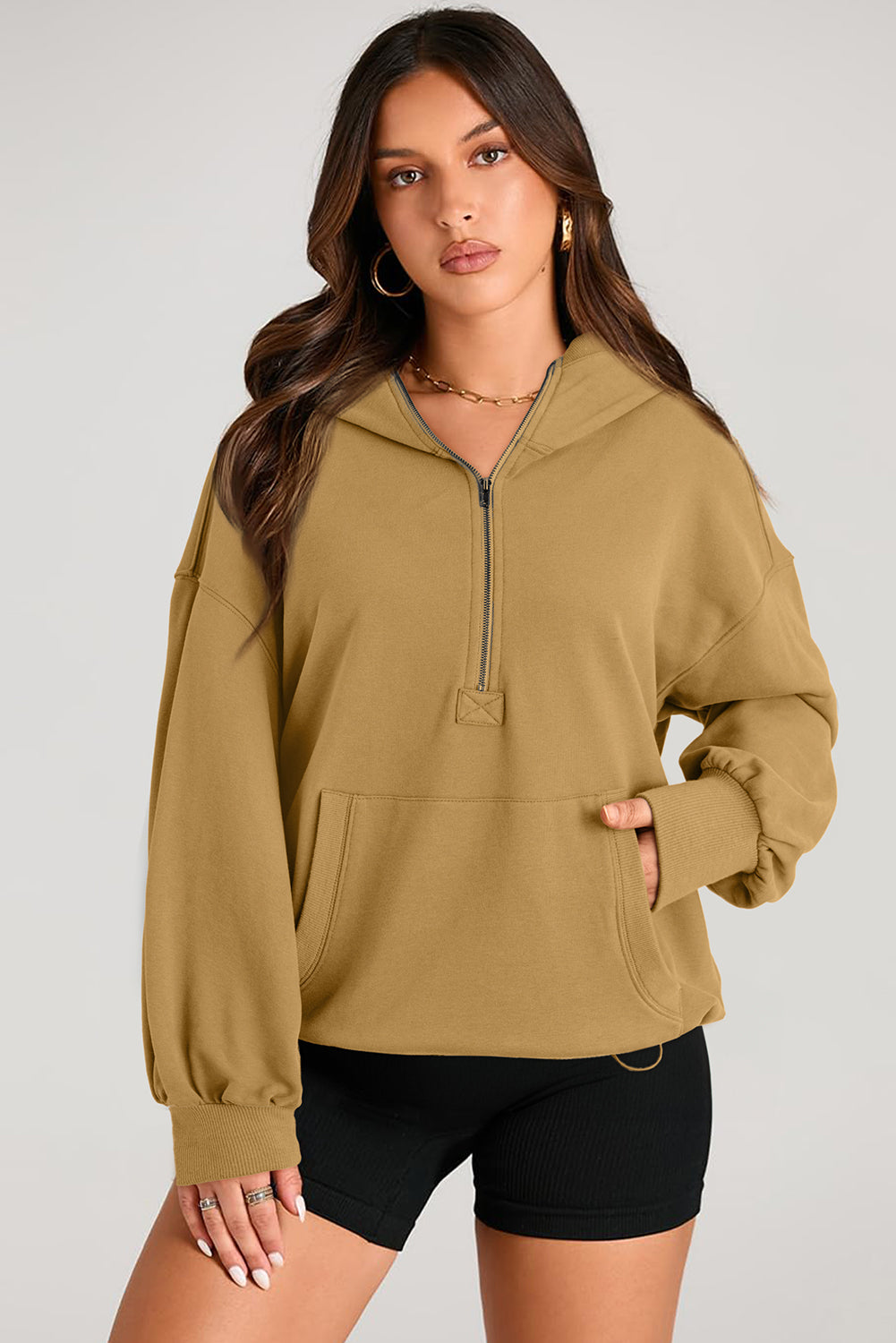 Hannah Half Zip Up Hoodie