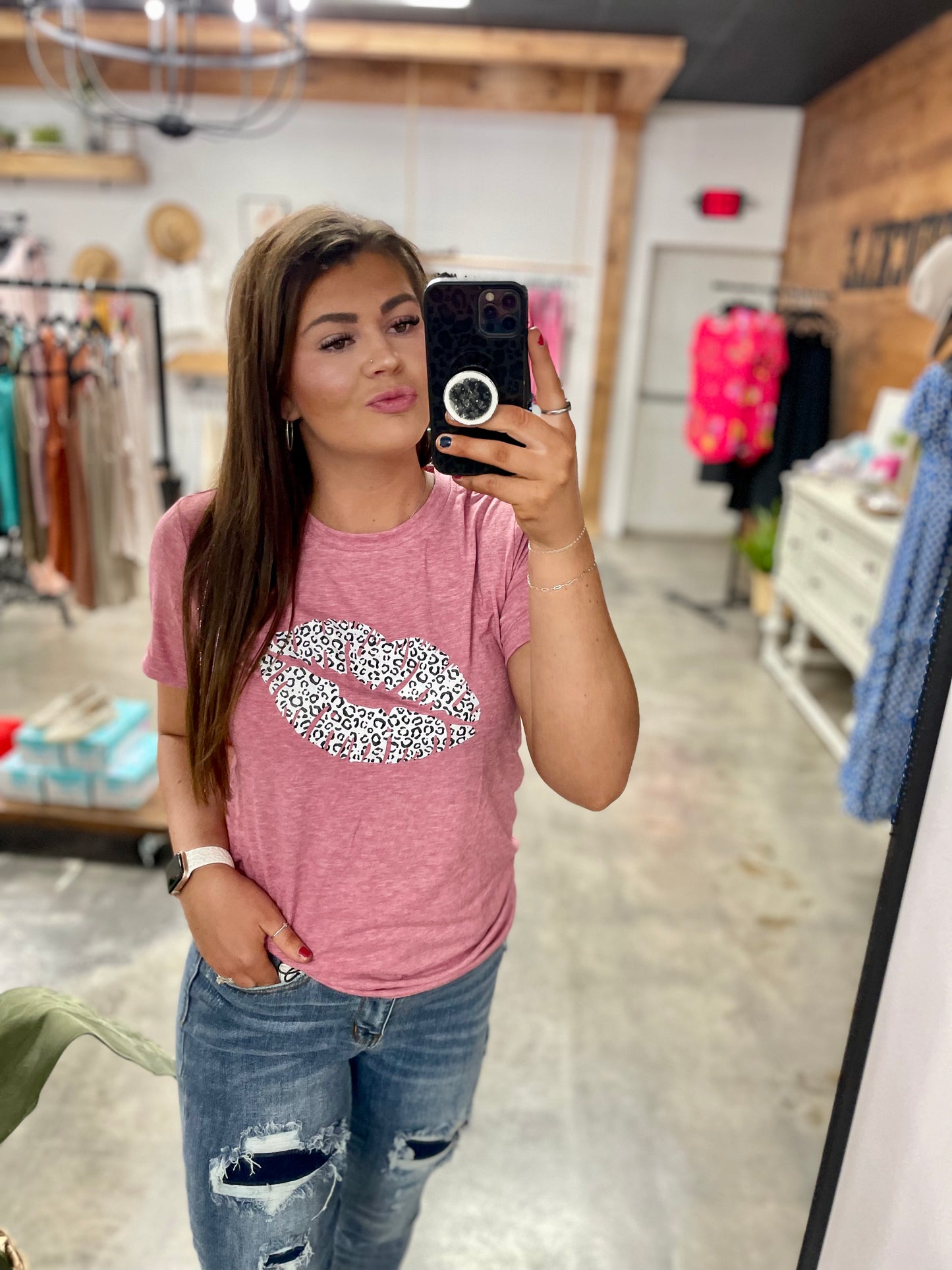 Leopard Lip Graphic Tee