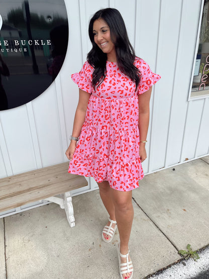 Leopard Tiered Dress