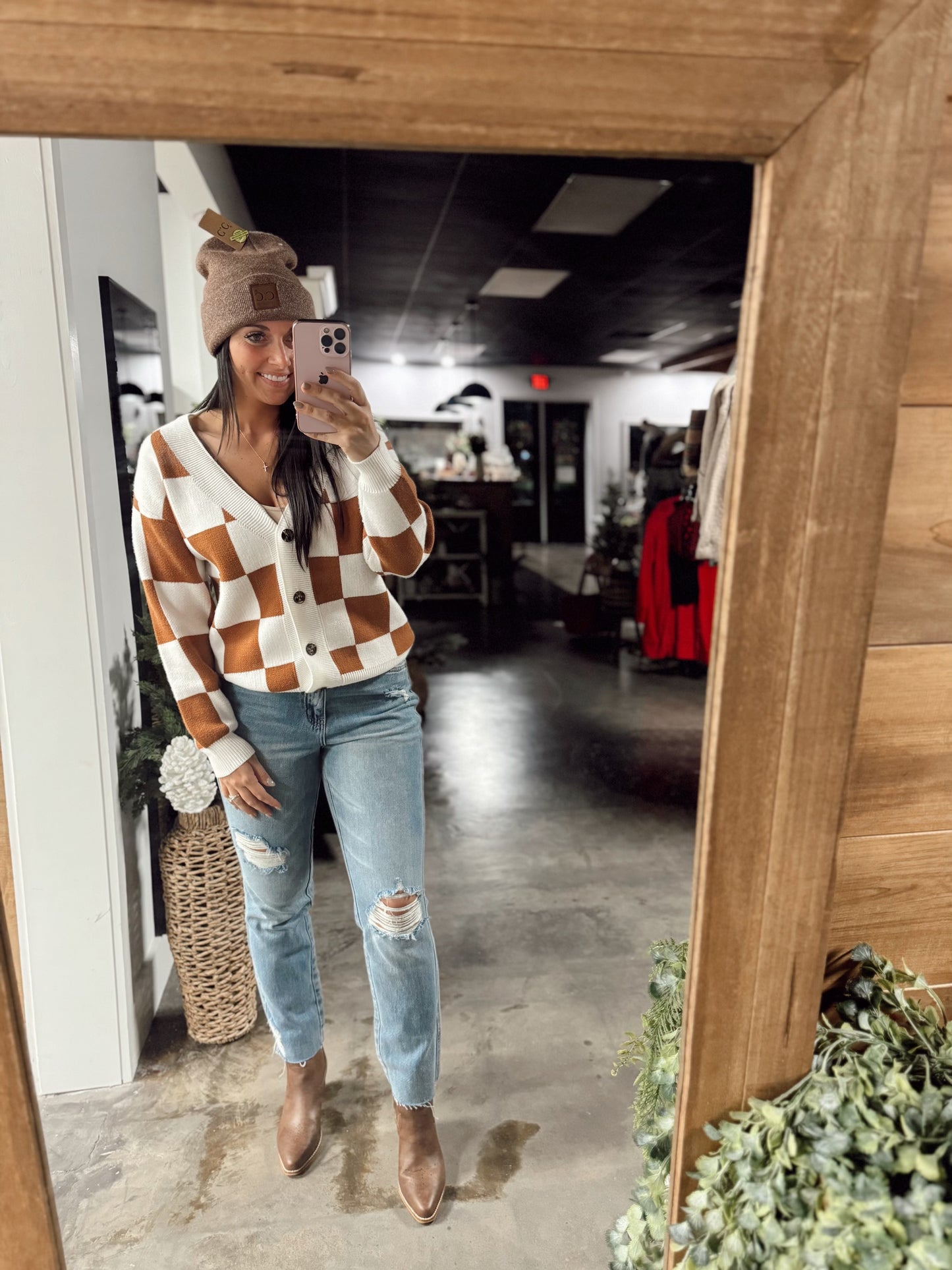 Checkered Vibes Cardi