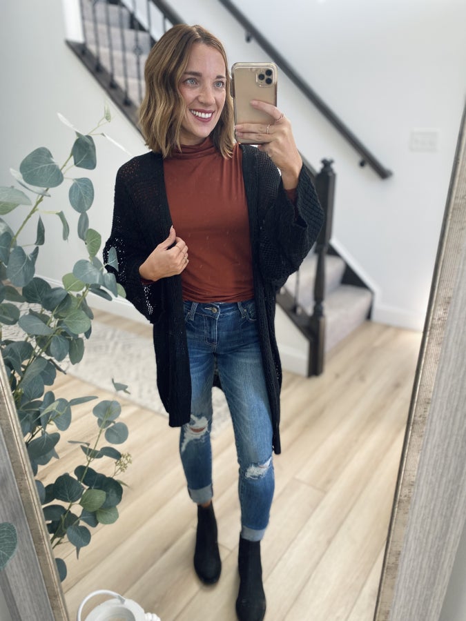 Knit Netted Cardigan