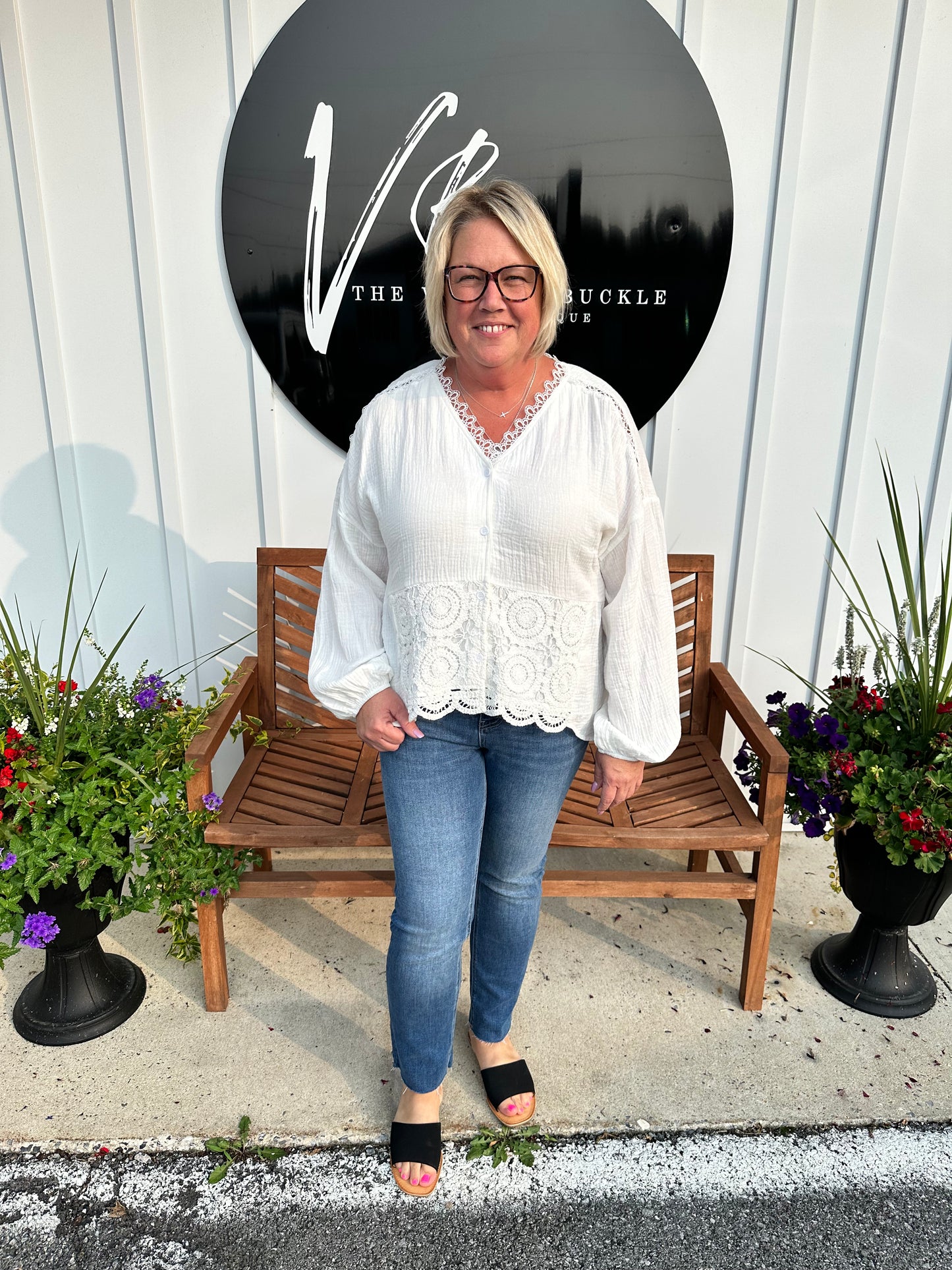 Hard Truth Spliced Lace Blouse