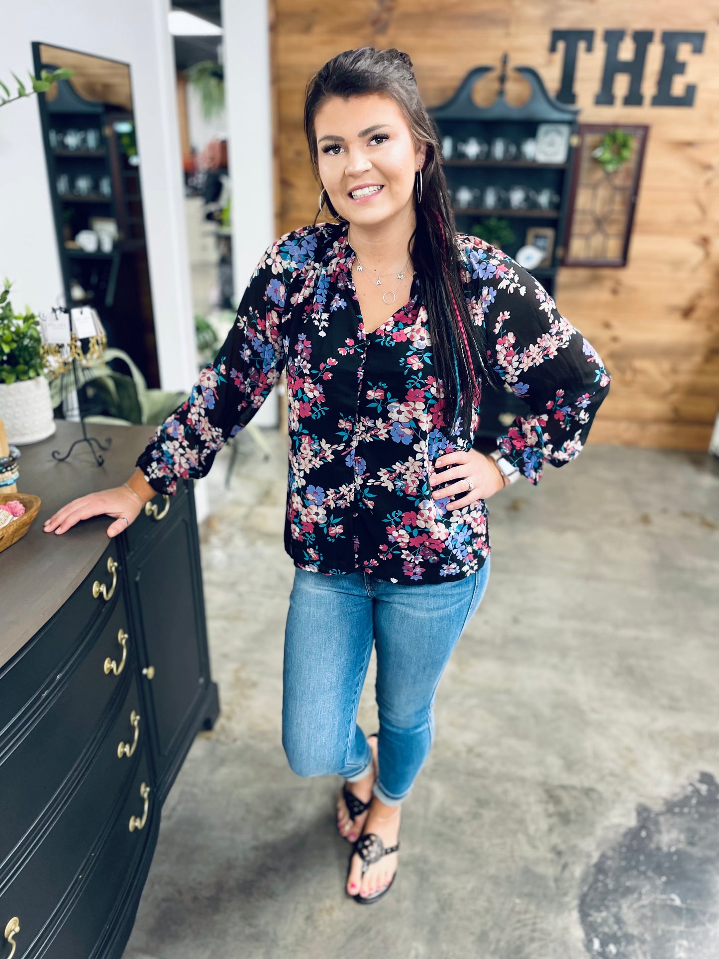 Find Me In Florals Blouse