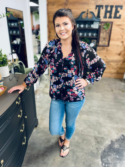 Find Me In Florals Blouse