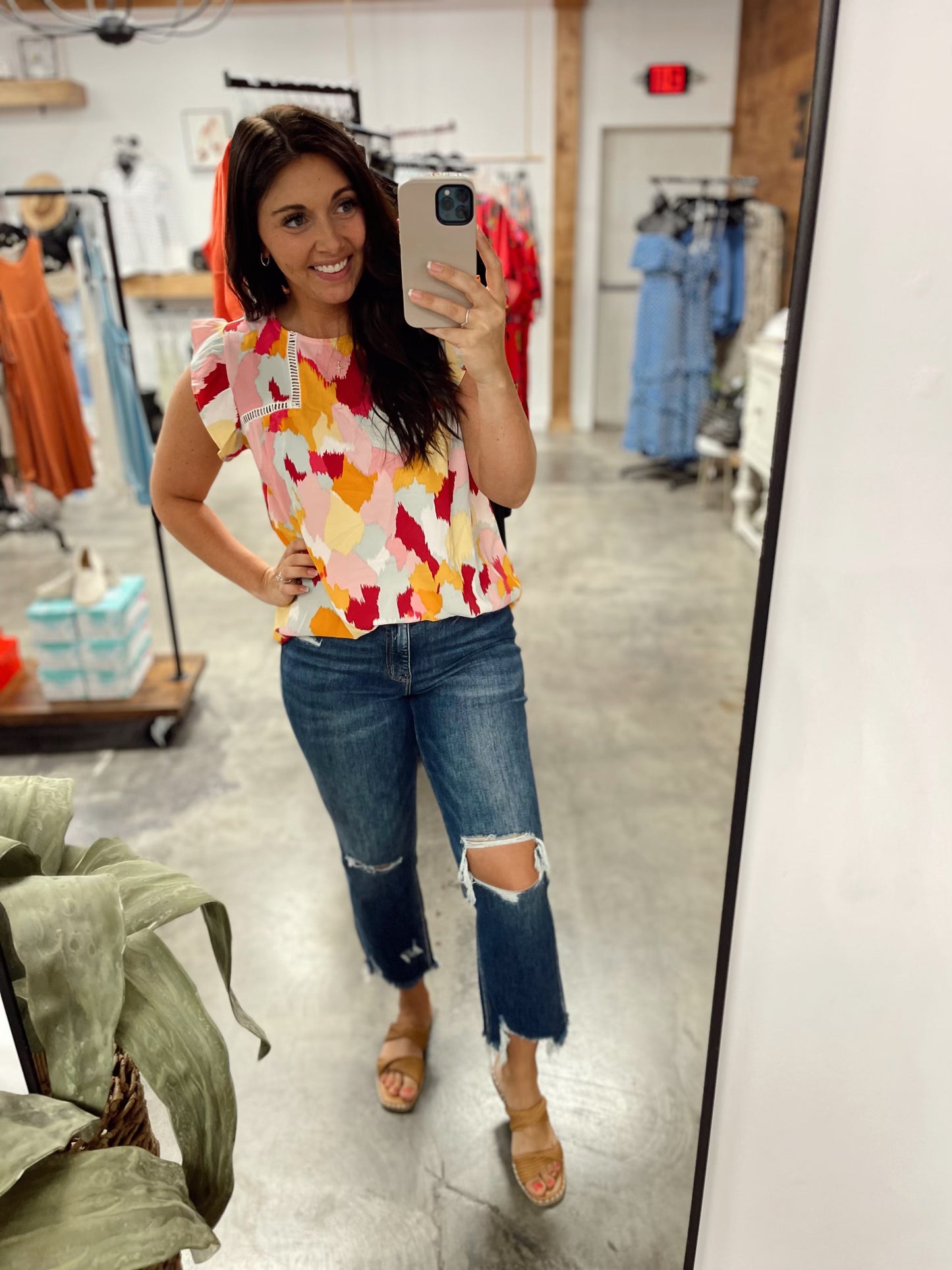 Lovervet Jackie Full Size High Rise Crop Straight Leg Jeans